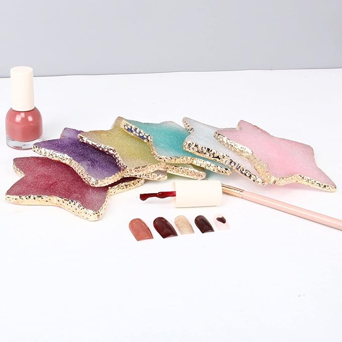 1 Piece Nail Art Palette Nail Polish Palette Mixing Palette Makeup Plate Nail Plates for Nail Art Nail Tip Holder Nail Art Display