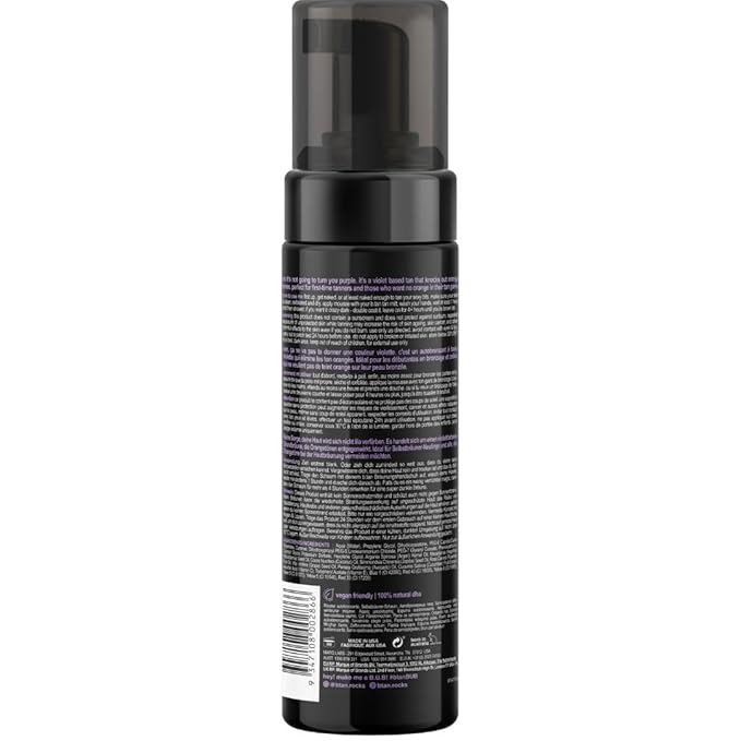 b.tan Violet Self Tanner Kit | Fall In Love at First Tan Bundle - Dark Tanning Mousse w Mitt Applicator, 1 Hour Express Foam, Best Bronzing Glow, No Orange Tones or Fake Tan Smell, Vegan, 6.7 Fl Oz