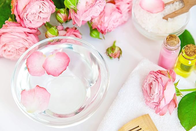 32 oz Rose Hydrosol Water β 100% Pure Rosewater Spray Mist Bulk β Hydrating Face Toner Rose Water for Skin and Hair Linen Spray for Sheets Room Freshener Body Spray Refill by Organic Pure Oil