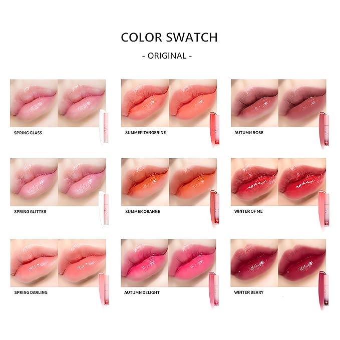 keybo Lip Plumper Dotom Lip Plus 16 Colors, 3 Steps Extreme Plumping Clear Lip Gloss by Essence Lip Care Oil & 16 Color Tints from Korean Makeup (31. Grand Master-Spring Glass)