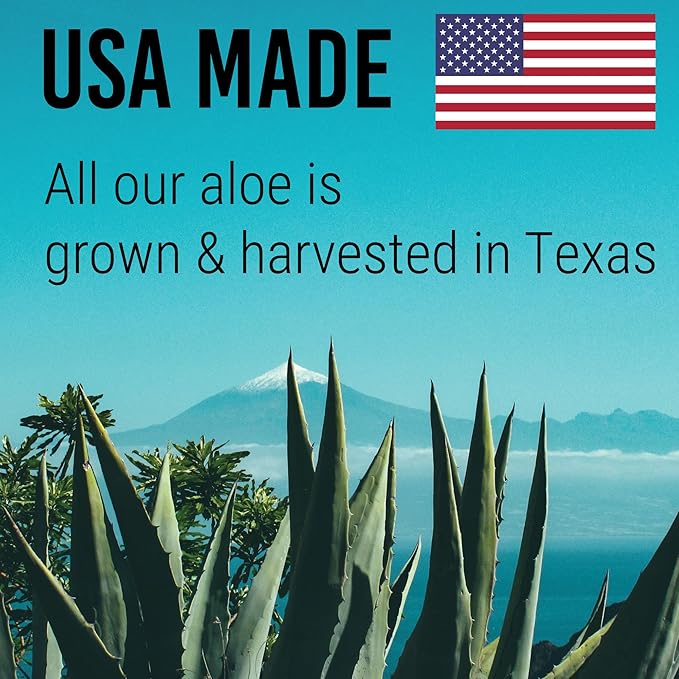 Amazing Aloe Vera Gel - Freshly Cut, 100% Pure Aloe, Premium Quality, Vegan, Unscented - Natural Sunburn Relief, After Shave, Skin, Face & Hair Care 12oz