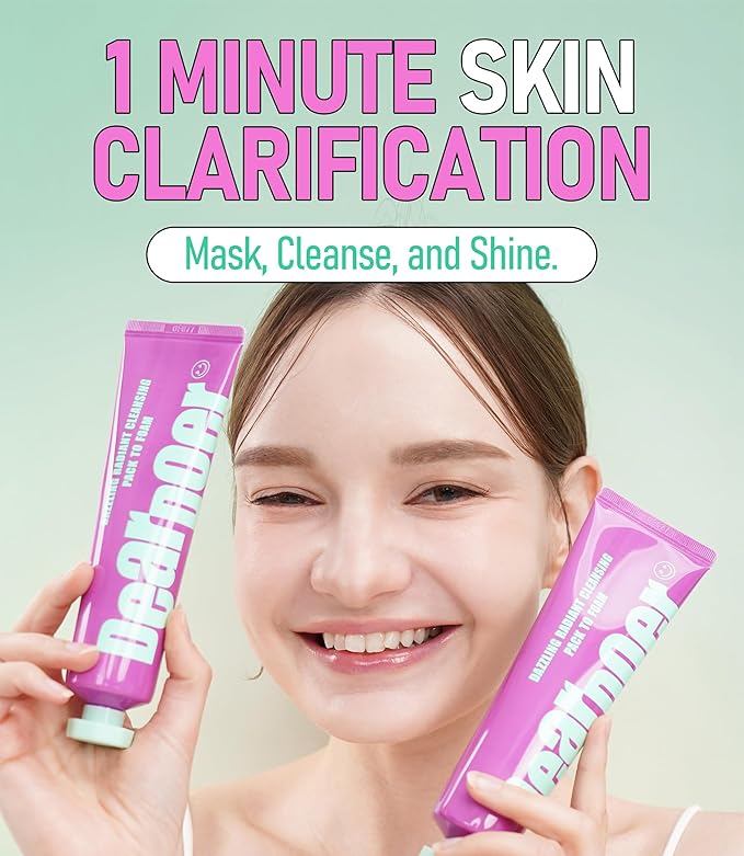 Dazzling Radiant Cleansing Pack to Foam β 3-in-1 Wash-Off Mask & Exfoliator & Cleanser w/Fresh Grape Extract & Niacinamide β Vitamin C and Resveratrol for Dry, Dull Skin (3.38 fl oz)