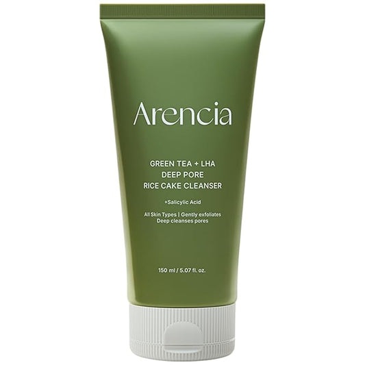 Salicylic Acid, Green Tea + LHA Deep Pore Rice Cake Cleanser – Deep Pore Cleansing, Acne Face Wash, Blackhead Remover, 5.07 fl oz