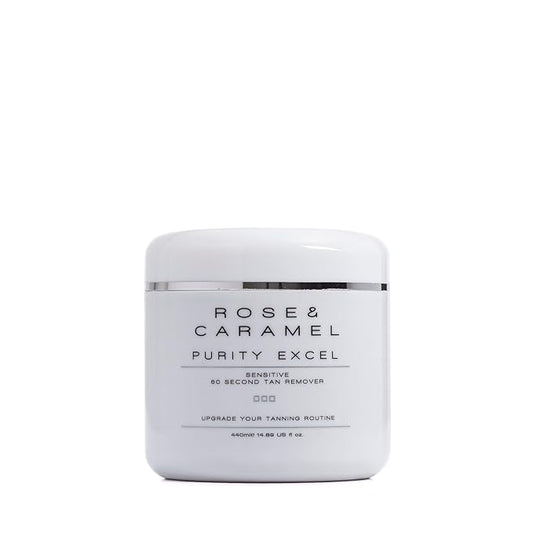 Rose & Caramel Purity Excel Sensitive 60 Second Miracle Express Self Tan Remover & Kind To Skin, Fragrance Free Tan Eraser 14.89 Fl Oz (440ml)