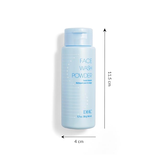 DHC Face Wash Powder, Luxurious Foaming Lather, Lightweight Powder Formula, Gently Exfoliates, Hydrating, Fragrance and Colorant Free, Ideal for All Skin Types, 1.7 oz. Net wt.