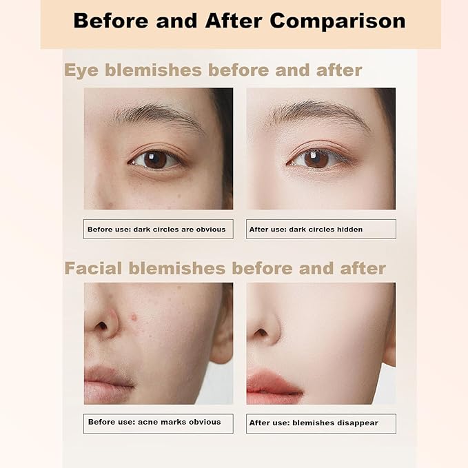 6 Colors Correcting Concealer Palette, 6 In 1 Contour Palette with 2 Packs Brush, Makeup Palette Contouring Foundation Color Corrector Palette, Color Corrector for Dark Circles, Blemish, Acne