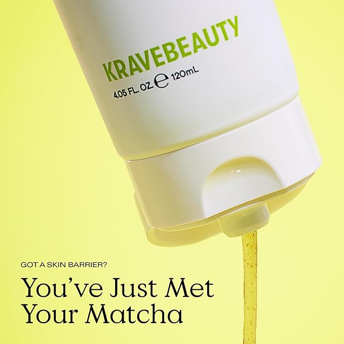 KraveBeauty Double Cleanse Duo, Makeup Re-Wined + Matcha Hemp Cleanser, Gentle Makeup Remover & Hydrating Cleanser, Hydrates and Preps Skin, Vegan & Cruelty Free, 3.38 fl oz 4.05 fl oz