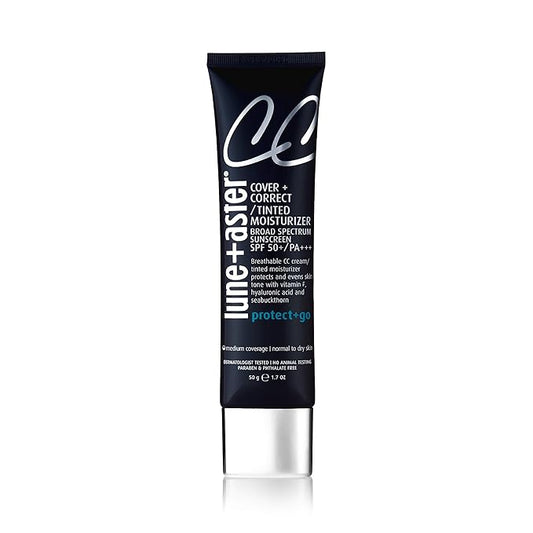 Lune+Aster CC Cream Broad Spectrum SPF 50/PA+++ - Medium - Medium coverage CC Cream with SPF 50 creates a dewy glow