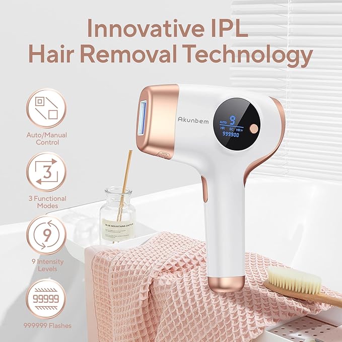 Laser Hair Removal, IPL Hair Removal for Women and Men, Hair Removal Device for Bikini Legs Armpits Arms At Home, 999,900+ Flashes Painless Effective & Long-Lasting